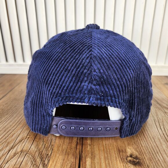 VTG Chicago Bears Corduroy Snapback Hat AJD 80s NFL Cap Blue Orange Taiwan Sport - Picture 5 of 11